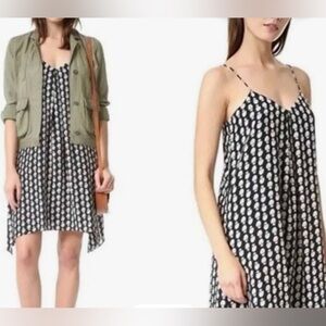Madewell Black and White Patterned strappy Dress